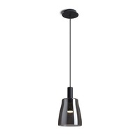 Dekorativní - RED R13652 BELLINI M LED závěsná černá kouřové sklo 230V LED 5W 30° 3000K - RED - DESIGN RENDL