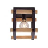 Dekorativní - LD 15681-79 EDITH LED stropní svítidlo, vintage, design dřeva, E27 bez žárovky, max. 40W, retro MEDION - LEUCHTEN DIREKT / JUST LIGHT