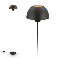 Stojací lampy - BRILO 1591015 Gryde stojanová lampa – s vypínačem, E27 patice, max. 10W, černá - BRILO