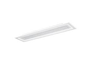 Hranatá - FAN I-AUX-RT120-GR Stropní svítidlo Aux šedé PMMA, obdélník, 40 W, CCT 3000/4000/6500 K, 120 x 30 x 5,5 cm - FANEUROPE