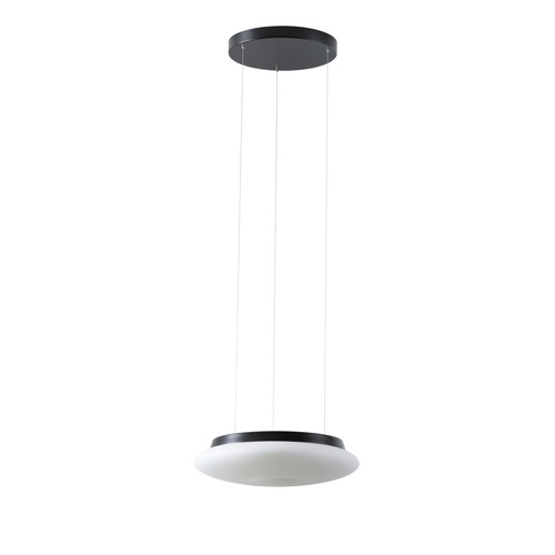 Kruhová - OS SAT67428 SATURN LE1 závěsné skleněné svítidlo černá / bílá IP20 3000 K 16W LED (původní kód OS 67428) - OSMONT - foto 1
