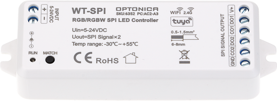 Stmívače a regulátory proužků - SPI LED Controller Tuya - foto 1