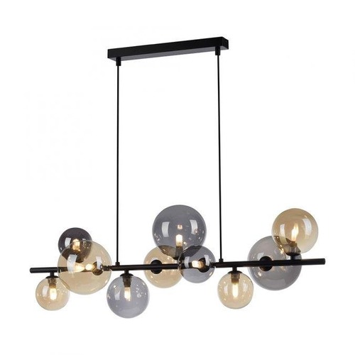 Podélná - PN 2583-18 POPSICLE LED závěsné svítidlo černá sklo kruhové dekorativní teplá bílá do interiéru 3000K - PAUL NEUHAUS - foto 1