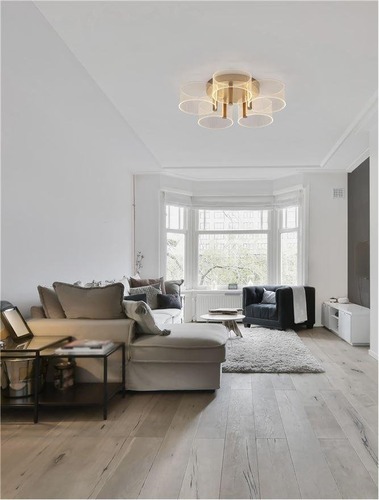 Kruhová - NV 9756712 Stropní svítidlo GATLIN mosazný zlatý kov a akryl LED 28W 230V 3000K IP20 stmívatelné - NOVA LUCE - foto 1