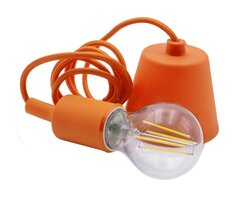 Subtilní - CEN FTAR-150 SILIKONOVÝ ZÁVĚS FANTASY ORANŽOVÝ pro LED žárovky délka 150cm E27 IP20 Visual Box - CENTURY