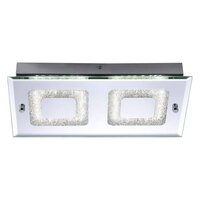 Hranatá - LD 11571-17 LISA LED stropní svítidlo, chrom, 2-ramenné, sklo 4000K - LEUCHTEN DIREKT / JUST LIGHT