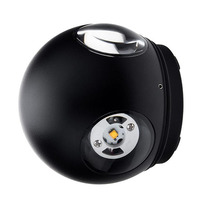 LED nástěnné svítidla - LED nástěnné svítidlo Round 4 Diod Black Body