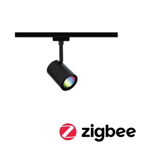 Svítidla - P 95664 URail LED lištový spot Smart Home Zigbee 3.0 Luxe GU10 4,8W RGBW+ stmívatelné 230V černá mat - PAULMANN - foto 1