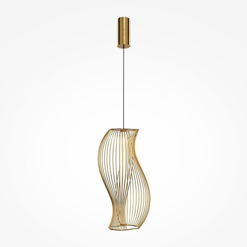 Dekorativní - M MOD263PL-L20BS3K AKCE - Závěsné svítidlo Shadows of the past 3000K 20W teplá bílá 1400lm mosaz kov - MAYTONI - foto 1