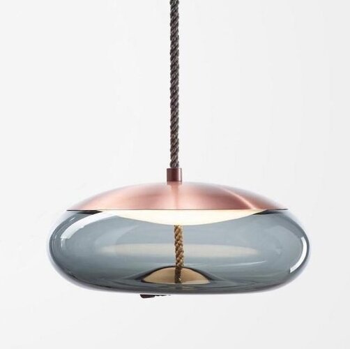 Dekorativní - BRO PC01037-BIANCO Závěsné svítidlo KNOT SMALL DISCO sklo LED 10W 2700K 1510lm Ra80+ DIM - BROKIS A - foto 1