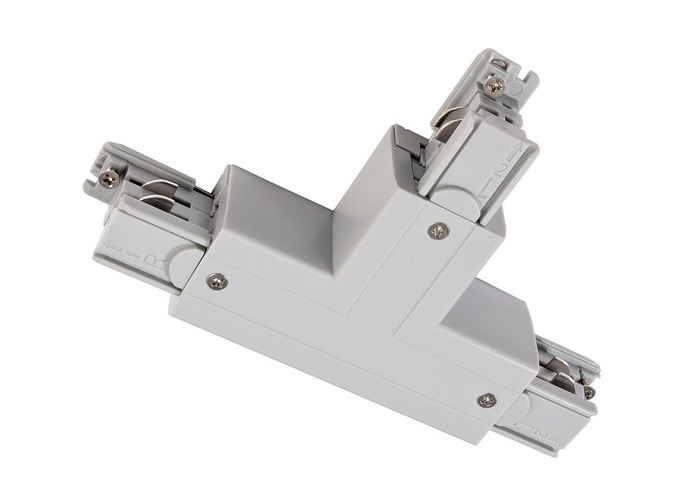 Lišty a příslušenství IVELA - IMPR 710028 Deko-Light kolejnicový systém 3-fázový 230V D Line T-spojka levé-levé-pravé 230V šedá RAL 7040 166  - LIGHT IMPRESSIONS - foto 1