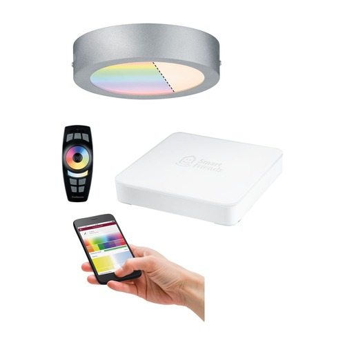 Kruhová - P 5015 SmartHome startovací sada Cesena Panel 170mm RGBW včetně SmartFriends Box + FB - PAULMANN - foto 1