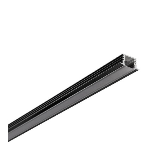 Al profily k zapuštění - FAN I-PROFILO-BERLINO-2 NER Hliníkový profil BERLINO, černý, s černým difuzorem a krytkami, 200 x 2,5 x 1,2 cm - FANEUROPE - foto 1