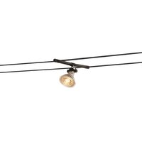 Svítidla - LA 139090 COSMIC držák svítidla pro 12V lankový systém TENSEO QR-C51 černý výkyvný 2 ks - BIG WHITE (SLV)