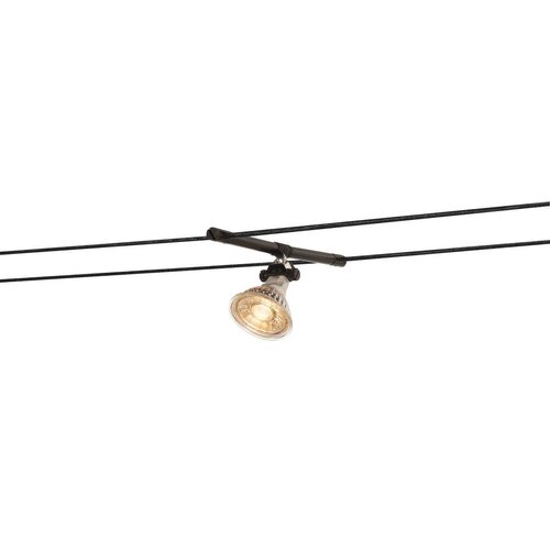 Svítidla - LA 139090 COSMIC držák svítidla pro 12V lankový systém TENSEO QR-C51 černý výkyvný 2 ks - BIG WHITE (SLV) - foto 1