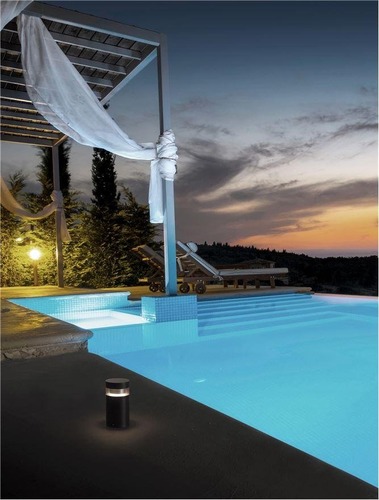 Sloupková - NV 9026123 Venkovní sloupkové svítidlo TALA černý hliník a akryl LED 12W 3000K 100-240V 180st. IP54 - NOVA LUCE - foto 1