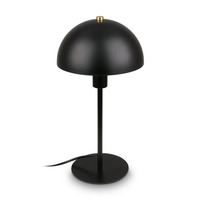 Stolní lampy dekorační - BRILO 7671015 Pura stolní lampička - s vypínačem, E14 patice, černá - BRILO