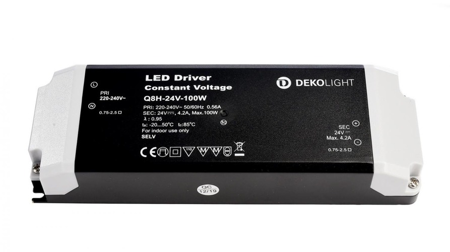 Stabilizované napětí - IMPR 862166 Deko-Light napájení BASIC CV Q8H-24-100W konstantní napětí 0-4200 mA IP20 24V DC 100W  - LIGHT IMPRESSIONS - foto 1