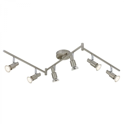 Bodová - BRILO 2991-062B Bodové svítidlo 120 cm 6xGU10 18W 1500lm matný nikl - BRILO - foto 1
