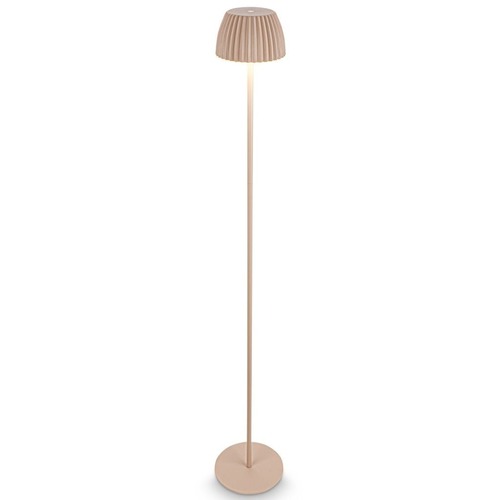 Stojací lampy - BRILO 1238011 nabíjecí stojanová lampa Riffle - 124 cm, 4,2W, 400lm, bezdrátová, LED, stmívatelná, dotykový vypínač, béžová - BRILO - foto 1