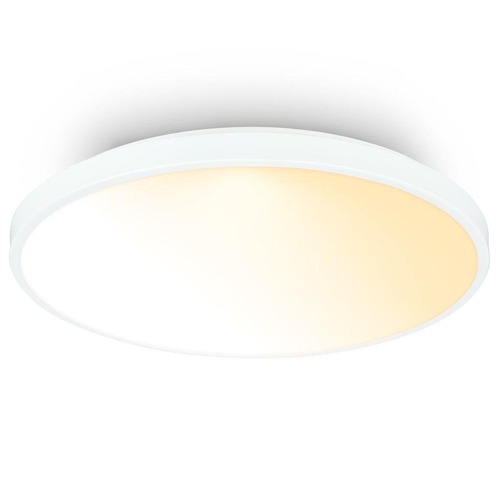 Kruhová - BRILO 3906016 BRILONER Competo stropní svítidlo pr.38 cm - 24W, 2600lm, stmívatelné, dálkový ovladač, CCT teplá/neutrální bílá, bílé 3906016 - foto 1