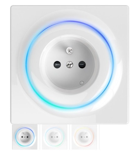 Ovladače - FIB Y002731 Walli Chytrá zásuvka, Z-Wave Plus, lesklá bílá FGWOE-011 - FIBARO - foto 1