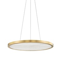 Kruhová - HVLG 6324-AGB-CE Závěsné svítidlo EASTPORT mosaz staromosaz/bílá LED 32W 2700K stmívatelné - HUDSON VALLEY