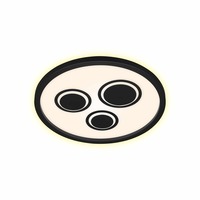 Kruhová - BRI 7368-015 Svítidlo LED panel, pr. 42,3 cm, 3000 lm, 22 W, černá - BRILONER