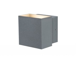 Nástěnná - P 18002 Nástěnné svítidlo LED Cybo hranaté 2x3W šedé 100x100mm - PAULMANN