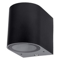 LED nástěnné svítidla - ZADNÍ SVÍTILNA HLINÍKOVÁ ČERNÁ BODY GU10 SOCKET