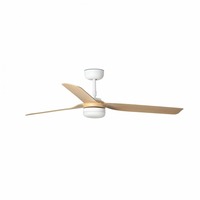 Ventilátory - FARO 33816-20 PUNT M LED, bílá/světlé dřevo, stropní ventilátor s DC motorem - FARO
