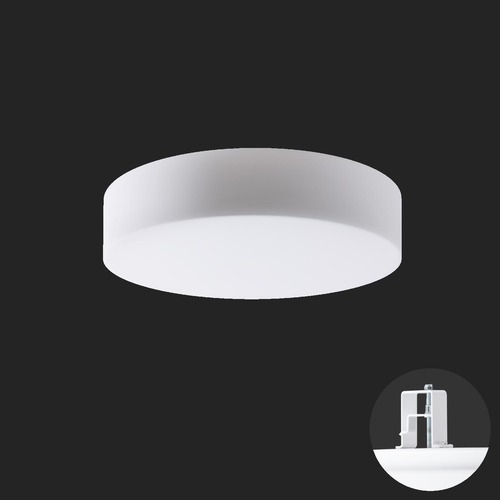 Koupelnová - OS ERI67657 ERIS V4 stropní/nástěnné skleněné polovestavné svítidlo bílá IP44 4000 K 35W LED nouzové kombinované 3 h (původní kód OS 67657) - OSMONT - foto 1