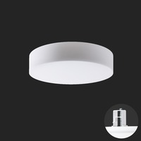 Koupelnová - OS ERI67657 ERIS V4 stropní/nástěnné skleněné polovestavné svítidlo bílá IP44 4000 K 35W LED nouzové kombinované 3 h (původní kód OS 67657) - OSMONT
