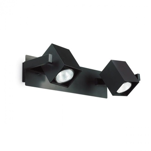 Bodová - ILUX 156705 Bodové stropní a nástěnné svítidlo Ideal Lux Mouse AP2 nero 156705 2x50W černé - IDEALLUX - foto 1