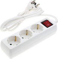 Zásuvky a adaptéry - 3 zásuvky + tlačítko ON/OFF