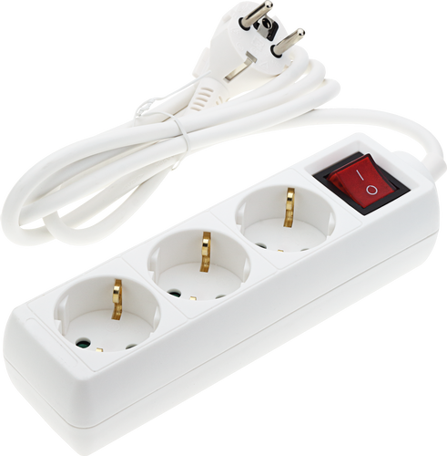Zásuvky a adaptéry - 3 zásuvky + tlačítko ON/OFF - foto 1