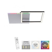 Hranatá - LD 11327-95 RENDA LED stropní svítidlo hranaté hliník CCT stmívatelné Rainbow RGB 2700-5000K - LEUCHTEN DIREKT / JUST LIGHT