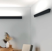 Podélná - BPM 10169.01.WS.BK-BK.OP.ST.9.30 Nástěnné svítidlo ALZIRA 301mm černé 6W Ra90 3000K – BPM