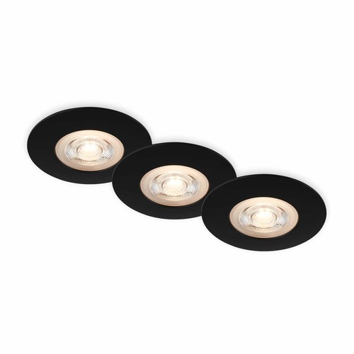 Kruhová - BRI 7044-035 LED vestavná svítidla, pr.9 cm, 3x LED, 5 W, 480 lm, černá - BRILONER - foto 1