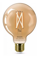 E27 - PH 8719514372207 WiZ Smart LED Kulová žárovka Filament oranžová 7 W (ekv. 50 W) 640lm G95 2000-5000K E27 - PHILIPS