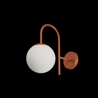 Dekorativní - OS ANC40005 ANCHA 1 nástěnné skleněné svítidlo terakota / bílá IP40 25W E27 - OSMONT