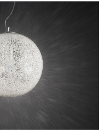 Koule - NV 9204203 Závěsné svítidlo FROZEN čiré sklo a akryl uvnitř chromovaný hliník E27 1x12W IP20 bez žárovky - NOVA LUCE - foto 1