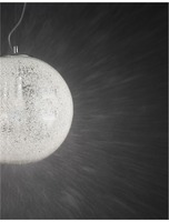 Koule - NV 9204203 Závěsné svítidlo FROZEN čiré sklo a akryl uvnitř chromovaný hliník E27 1x12W IP20 bez žárovky - NOVA LUCE