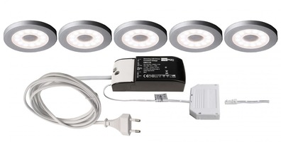 Přisazená - IMPR 620009 Deko-Light nábytkové přisazené svítidlo Paty kulaté 5ks sada 220-240V AC/50-60Hz 2,50 W 3000 K 185 lm stříbrnášedá RAL 7001