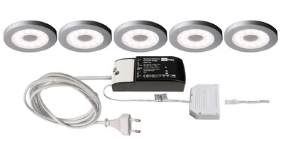 Přisazená - IMPR 620009 Deko-Light nábytkové přisazené svítidlo Paty kulaté 5ks sada 220-240V AC/50-60Hz 2,50 W 3000 K 185 lm stříbrnášedá RAL 7001 - LIGHT IMPRESSIONS