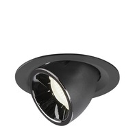 Kruhová - LA 1005965X VÝPRODEJ VZORKU - NUMINOS® GIMBLE M zápustné stropní svítidlo černé/chrom 4000 K 55° - BIG WHITE (SLV)