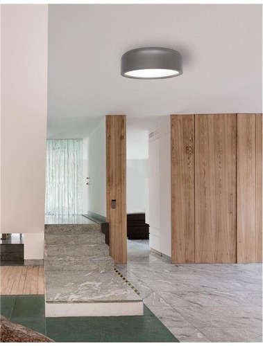 Kruhová - NV 826807 Stropní svítidlo PERLETO stropní svítidlo ocel šedý kov a akrylový difuzor E27 2x12W - NOVA LUCE - foto 1