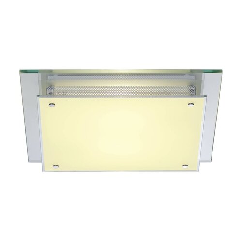 Hranatá - LA 155180 Stropní svítidlo GLASSA E27 stropní čtvercová 230V E27 2x60W - BIG WHITE (SLV) - foto 1