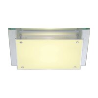 Hranatá - LA 155180 Stropní svítidlo GLASSA E27 stropní čtvercová 230V E27 2x60W - BIG WHITE (SLV)