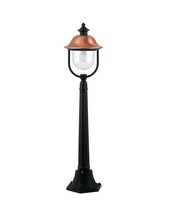 Sloupková - FAN LANT-VENEZIA-P1 Sloupkové svítidlo PALETTO VENEZIA černá/měď, 1xE27, IP44, 118 x 25 cm - FANEUROPE
